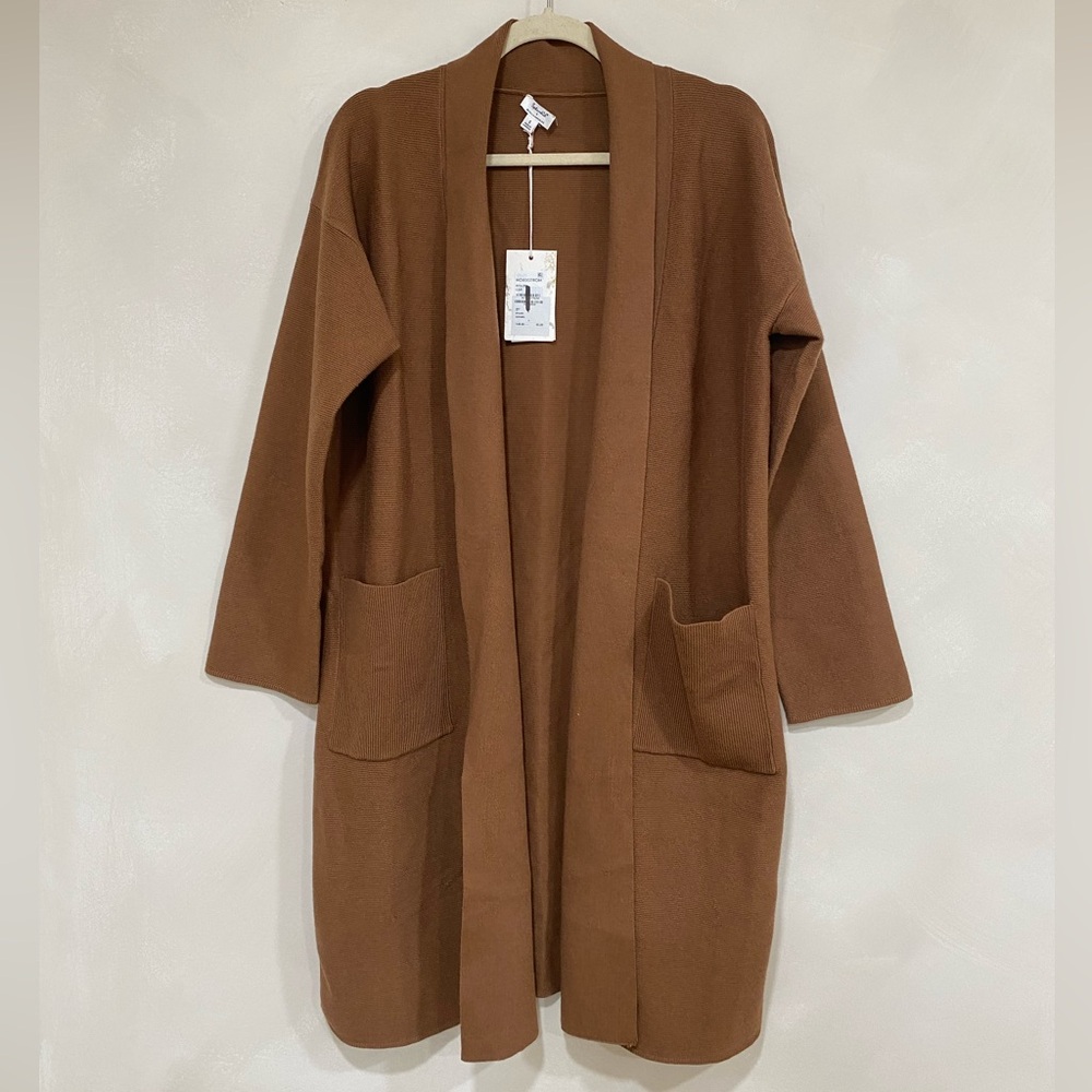 Splendid x @Cellajaneblog Sleek Coatigan Caramel Small NWT